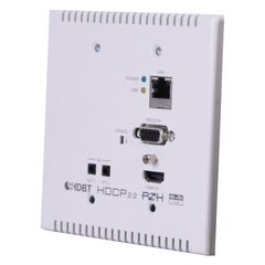 CH-1527RXWPUS HDMI over Cat5e/6/7 Wall-Plate Extender with LAN/IR/RS-232/PoH