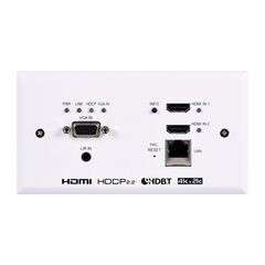 CH-2537TXWPEU UHD+ 3x1 HDMI/VGA to HDBaseT Switcher with Event Automation (EU 2-Gang)