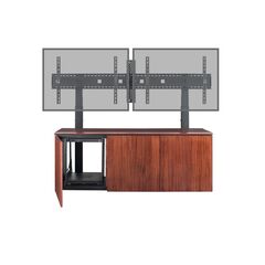 Credenza3-L 3-Bay Credenza, 200.6x73.6x57.1cm, For Single Display up to 110" and Dual Display up to 80", Colour: Laminate