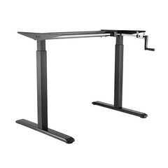 BSSD-10-16/22 B Manual Sit-Stand Desk Frame, Black, 73 to 123 x 100 to 160cm, Colour: Black