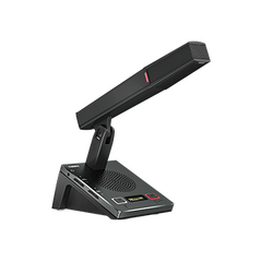 HCS-4838RCS Fully Digital Congress System Chairman Unit , 64 Channels, Charcoal Gray Base, Black Microphone, OLED, Tabletop
