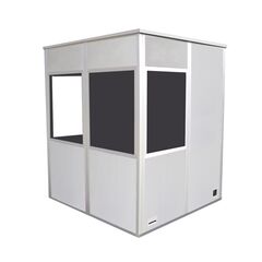 HCS-851A/02 Interpreter Booth, White, 2xInterpreter, Hinged Door, LCD