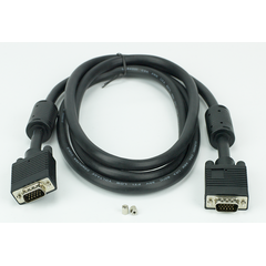 8450265-06 VGA Cable, 15-Pin HD Male, 15-Pin HD Male, Black, 1.8m