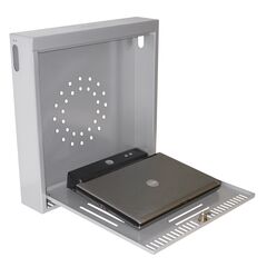 428-LU50 Safety Vertical box with key lock, silver
