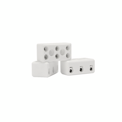3POLE CT 3-Pole Ceramic Terminal, Straight, Ceramic, White, 2x1.5mm2/1x2.5mm2