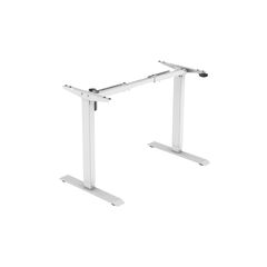 BSSD-L10-18/14 W 2-Stage Single Motor Electric Sit-Stand Desk Frame, white, Colour: White