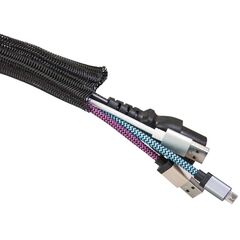 3251000109 Cable tube Plaited Ø25 mm Self-closing (25m roll), Black, Colour: Black