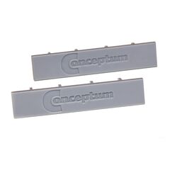 1009000102 Uniform End Cover 01 - Toolbar, W16xL72 mm, pair, grey, Colour: Grey, Number of Pieces: 2