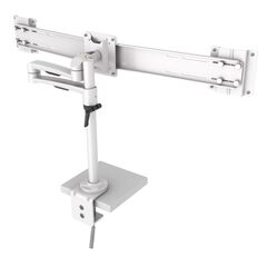 4181502201 Hold Dual Monitor Arm 22 - 2x4 kg, dual bar, white, Colour: White, Load Capacity: 2x6kg