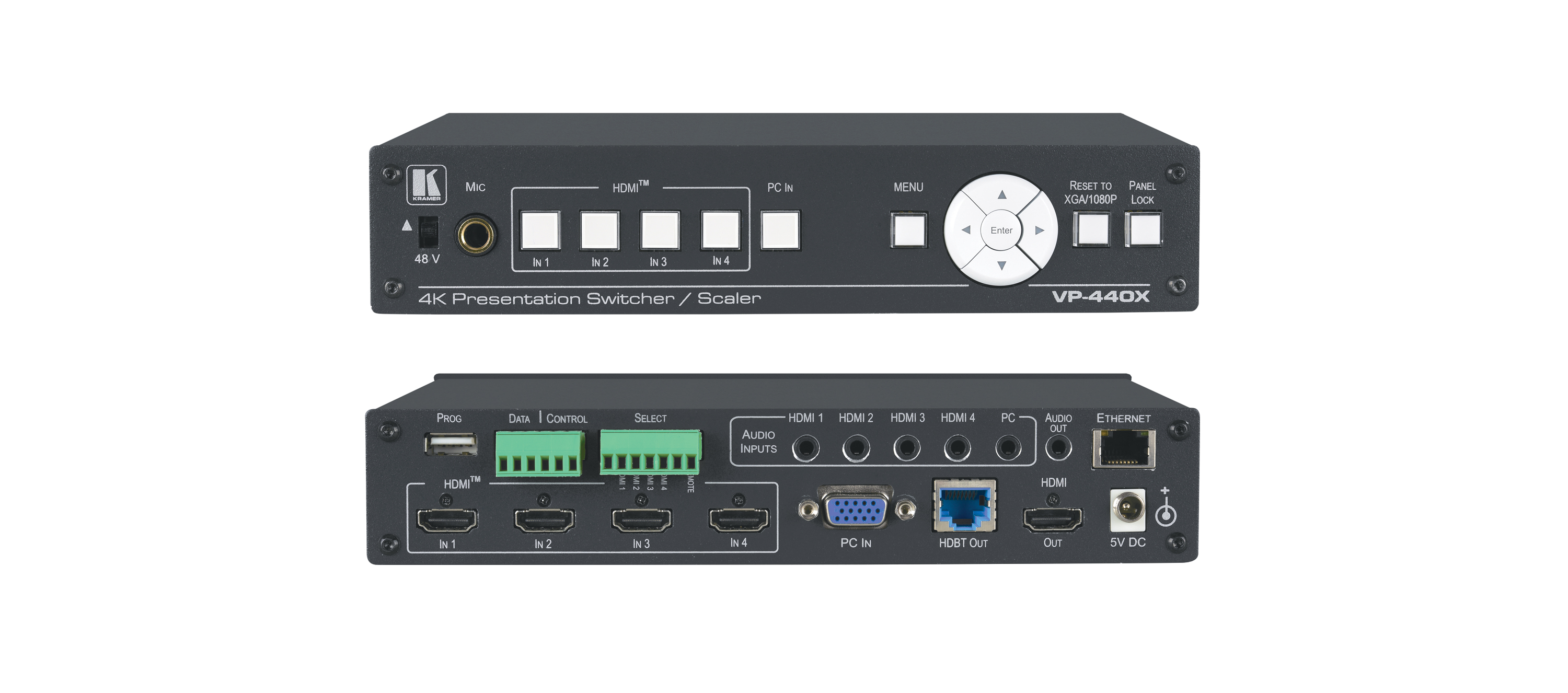 AV Processing & Distribution :: Routers & Switchers :: Video Switchers ::  VP-440X Video Switcher/Scaler, 4A, Aluminium