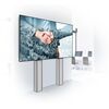 BT8707/BS Floor-To-Wall Single Screen Twin Column UC Stand, Black & Silver, 100(W)x196.9(H)x16.5(D)cm, Colour: Black, Silver, 3 image