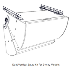 HSB-BFR22W Dual Horizontal Splay Kit, White, For Two Way Loudspeaker, Colour: White