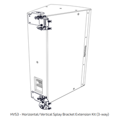 HVSB Horizontal/Vertical Splay Bracket Extension Kit, Black, For 12 in-15" 2-Way Loudspeaker, Colour: Black