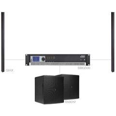 CONGRESS3.3/B Column Speaker Set, Black, 2 x GIAX + 2 x BASO12 + SMQ500, Colour: Black