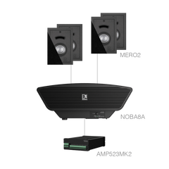 CERRA2.5+/B 4x MERO2 + NOBA8A + AMP523MK2 Black, Colour: Black